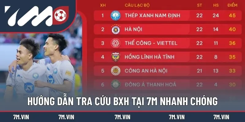 Chia sẻ 5 bước tra cứu BXH đơn giản