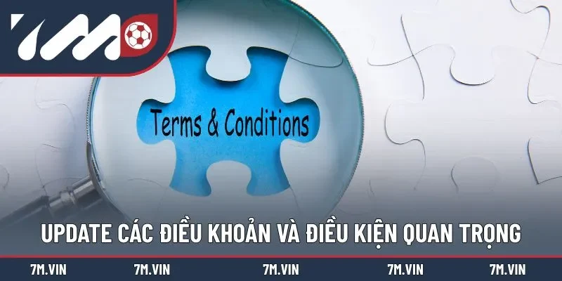 Cập nhật những điều khoản và điều kiện chính