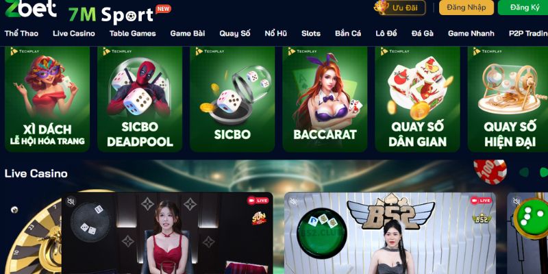 Kho game ấn tượng của nhà cái