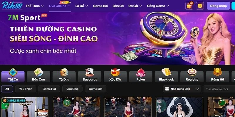 RIK88 - Cổng game cá cược trực tuyến năng động và chuyên nghiệp